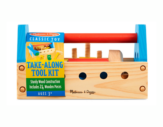 Caja de herramientas portátil de madera – Melissa & Doug 24 piezas