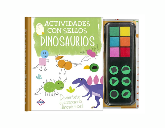 Libro Actividades Con Sellos Dinosaurios