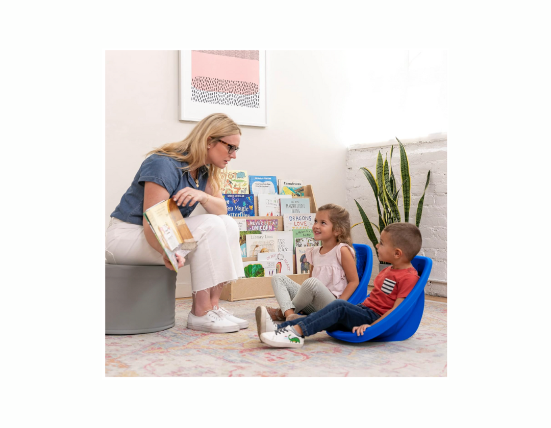 Set de silla en forma de hoja para el piso – Azul