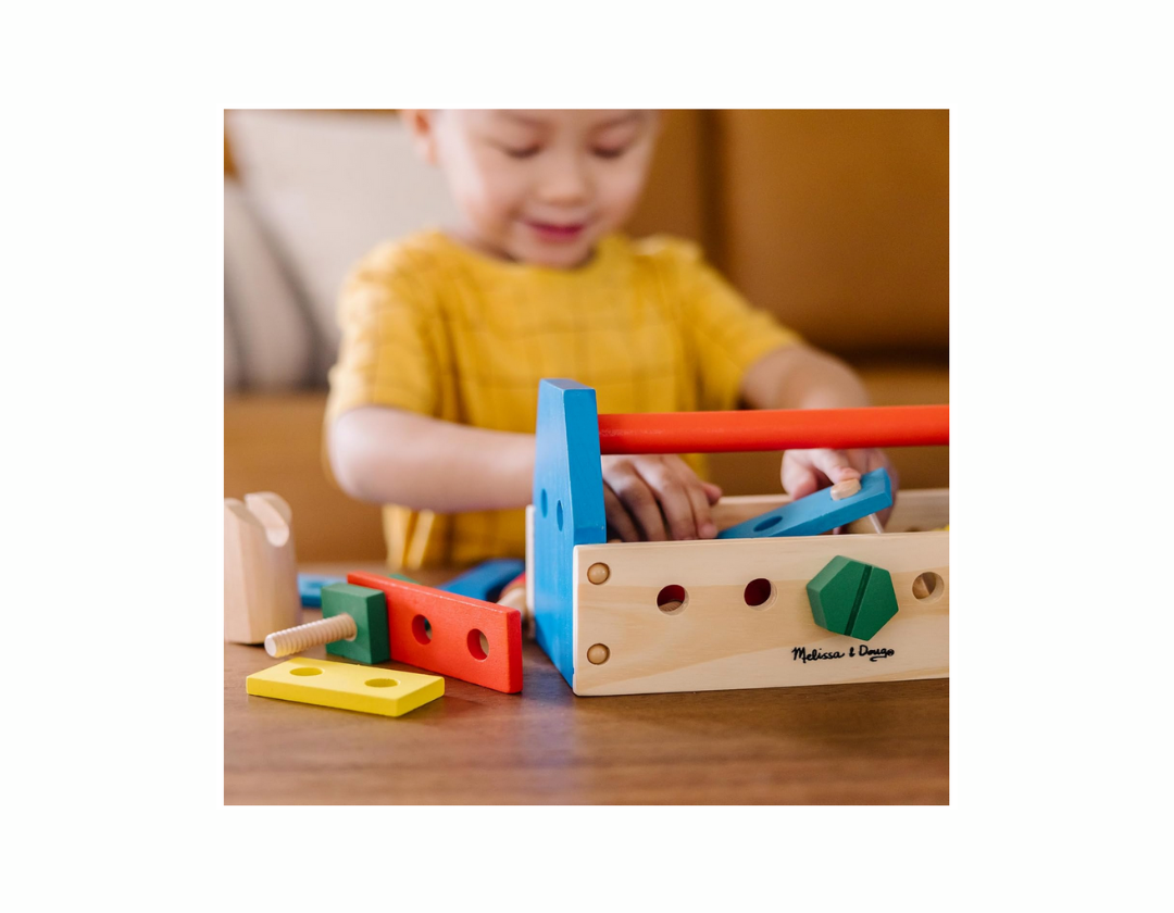 Caja de herramientas portátil de madera – Melissa & Doug 24 piezas