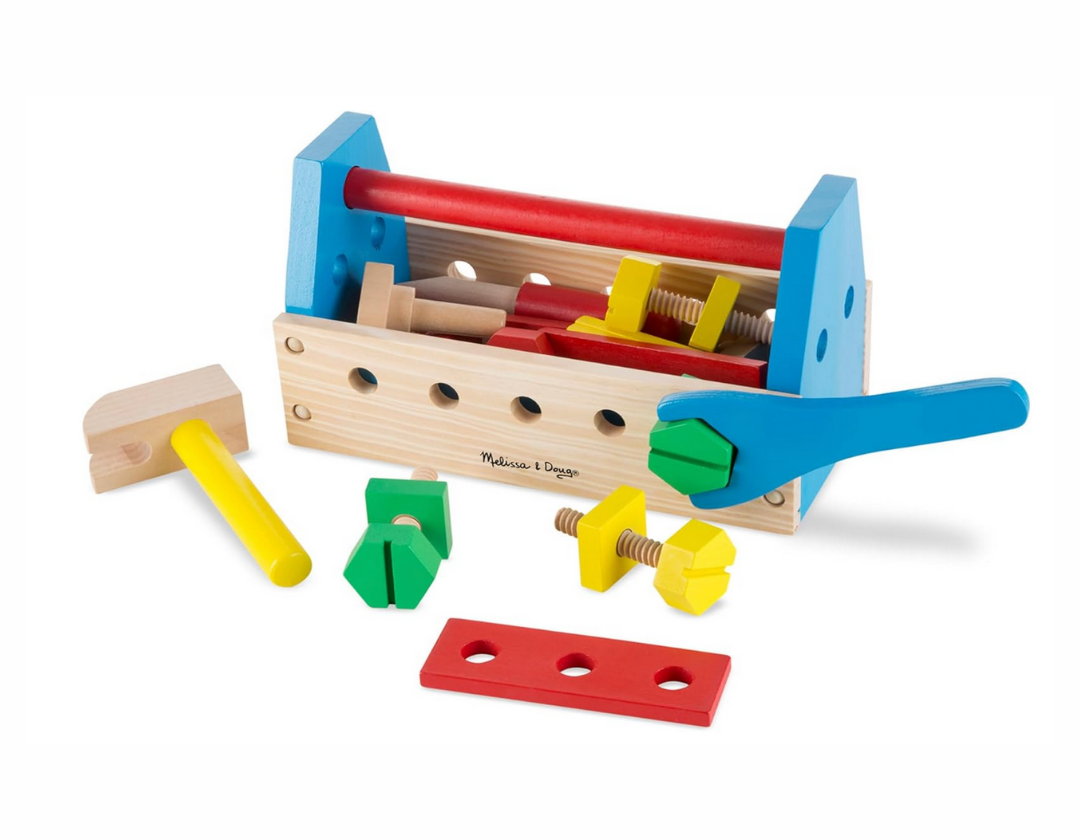 Caja de herramientas portátil de madera – Melissa & Doug 24 piezas