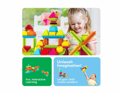 PicassoTiles – 120 Pieces Hedgehog Interlocking 3D Blocks