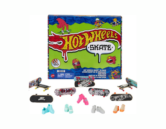Hot Wheels Skate - Juego de 10 patinetas para dedos con 5 pares de zapatos