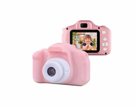 Camara de fotos y video infantil con memoria de 32GB Rosada