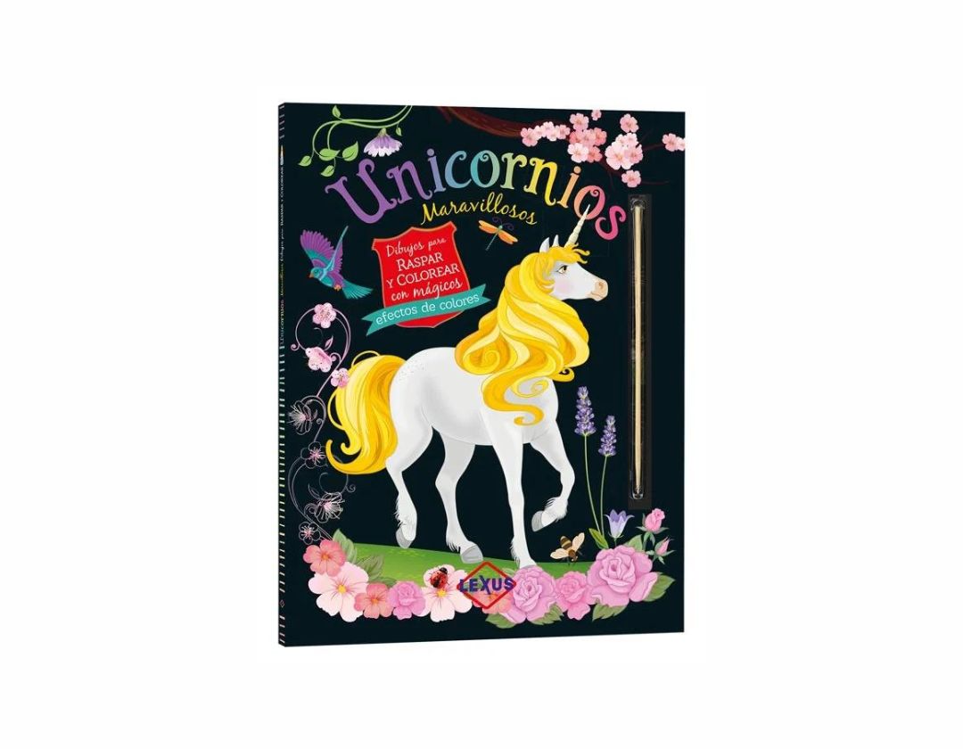 Libros de raspar y colorear-Unicornios