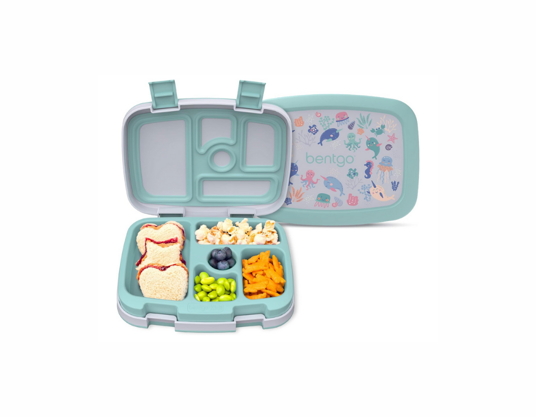 Bentgo Kids Lonchera estilo Bento con 5 compartimentos, a prueba de fugas y sin BPA, ideal para niños de 3 a 7 años