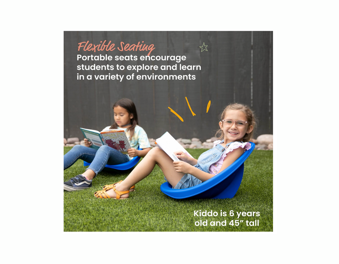 Set de silla en forma de hoja para el piso – Azul