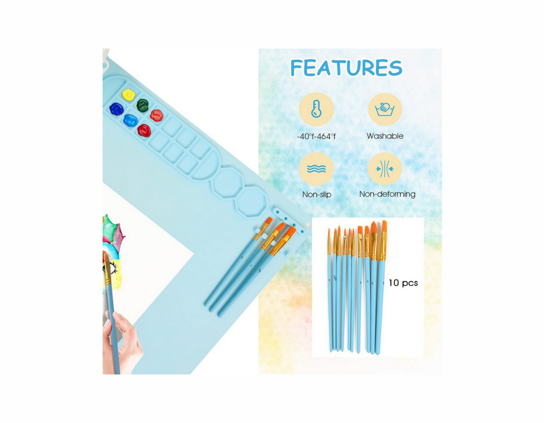 Mat o Mantel de Silicona para Pintura 50.8 x 40.64 cm – Varios Colores 🎨