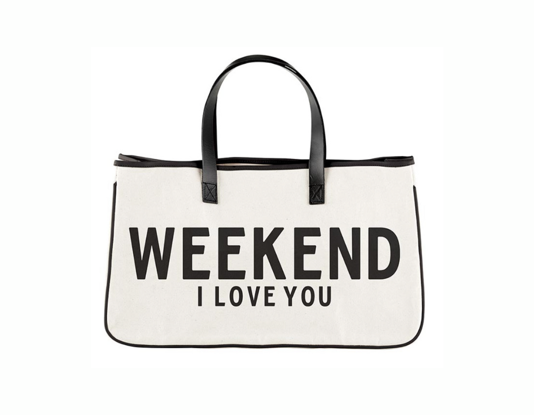 Canvas Tote-Weekend I Love You