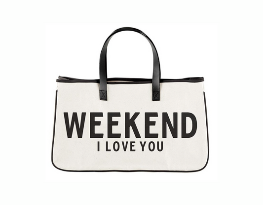 Canvas Tote-Weekend I Love You