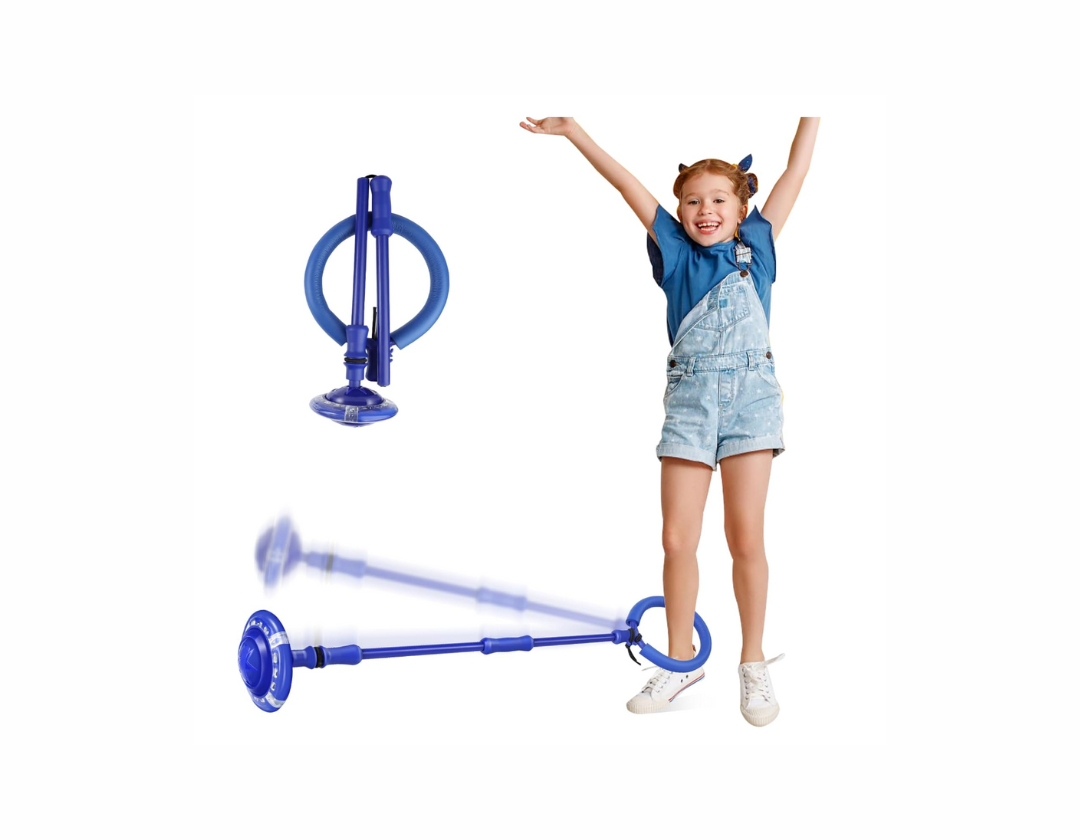 Skip It o Pata Pata para niños – Rueda con luz plegable colorida bola de salto