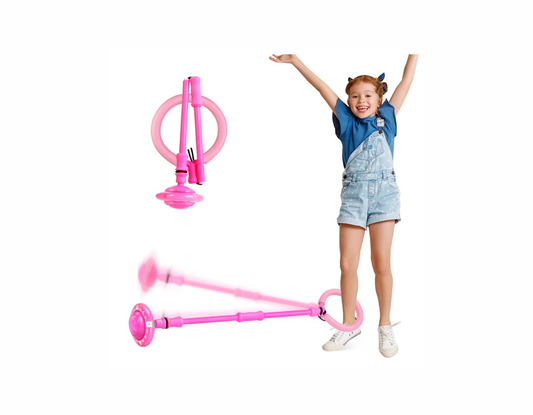 Skip It o Pata Pata para niños – Rueda con luz plegable colorida bola de salto