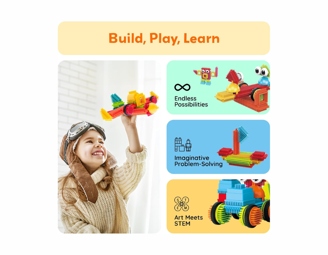 PicassoTiles – 112 Piezas Hedgehog Interlocking 3D Blocks