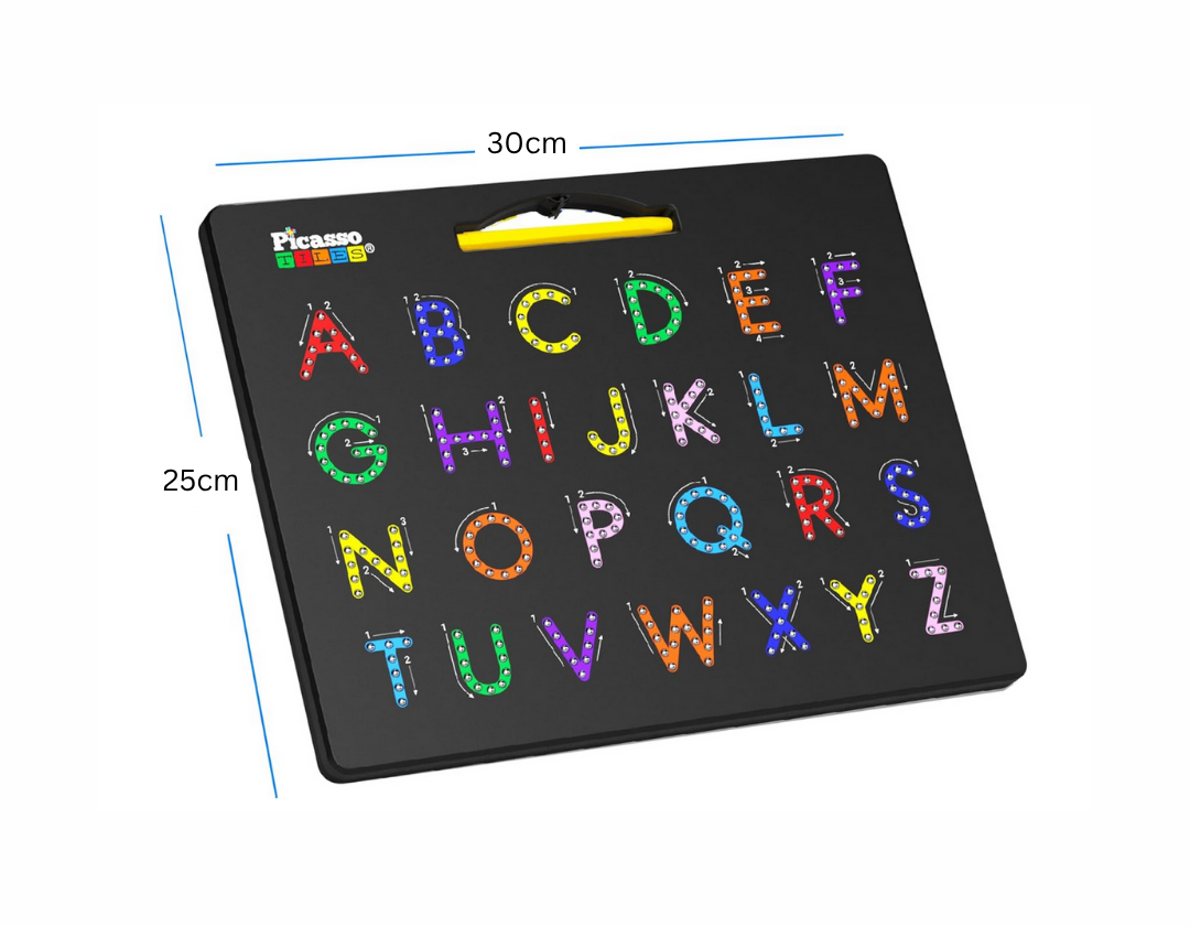 PicassoTiles Tablero Magnético de Alfabeto Doble Cara 12x10” 🔠