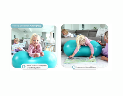 Children's yoga balance ball in the shape of a peanut