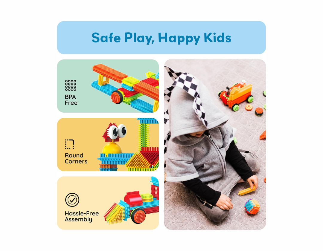 PicassoTiles – 112 Piezas Hedgehog Interlocking 3D Blocks