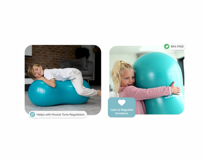 Children's yoga balance ball in the shape of a peanut