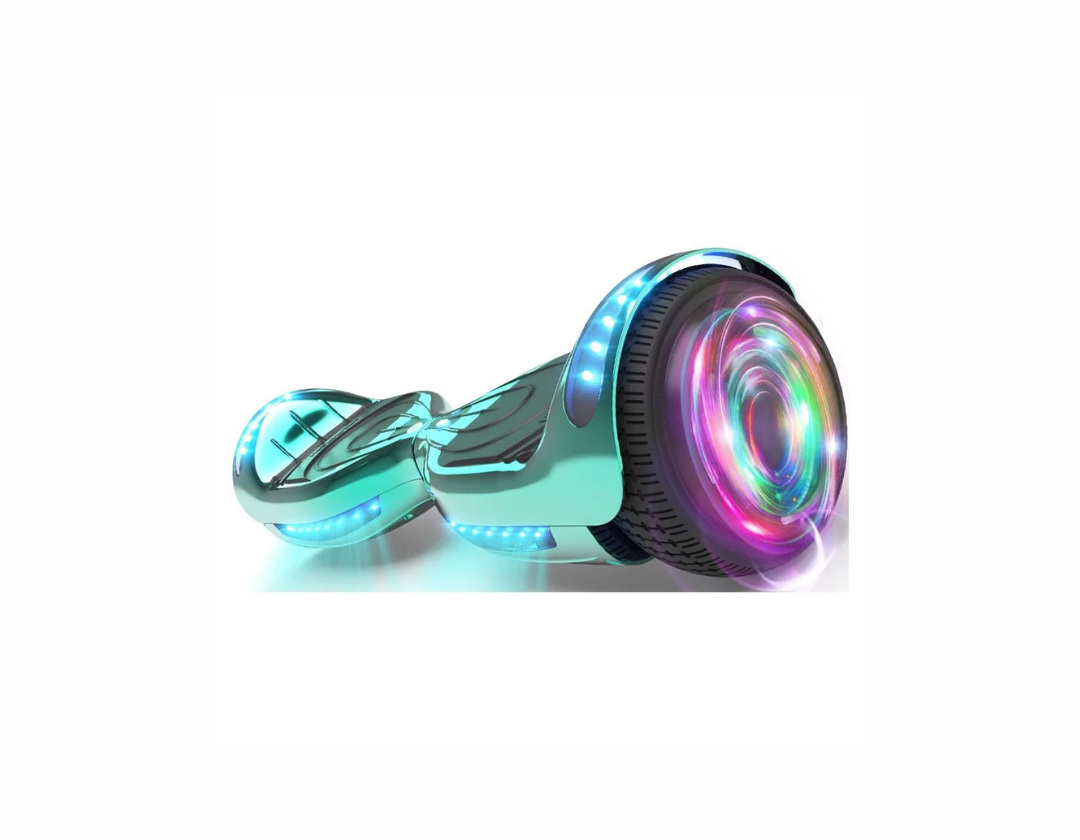 Hoverboard con Altavoz Bluetooth con Luz led de HOVERSTAR- Turquesa, Rosado, Azul Cromado