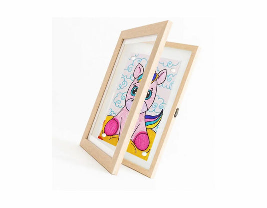 Marcos A4 Madera Clara de Arte Cambiables para Niños