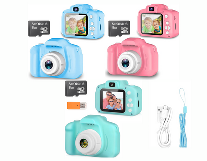 Cámara de fotos y video infantil con memoria de 8 GB incluida VARIOS COLORES