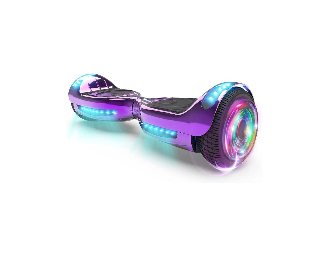 Hoverboard con Altavoz Bluetooth con Luz led de HOVERSTAR- Turquesa, Rosado, Azul Cromado