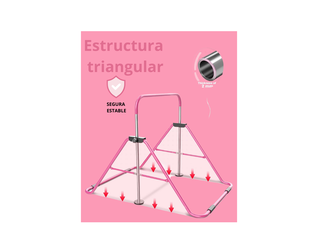 Barras de gimnasia para niños con altura ajustable