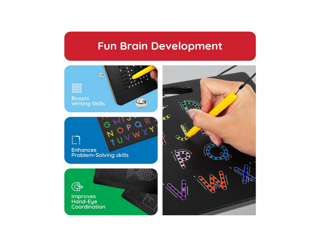 PicassoTiles Tablero Magnético de Alfabeto Doble Cara 12x10” 🔠