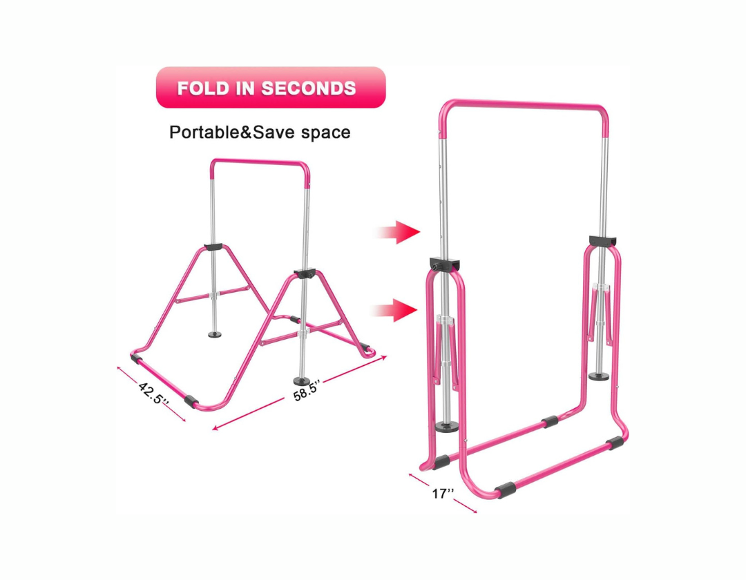 Children's gymnastics bars with adjustable height