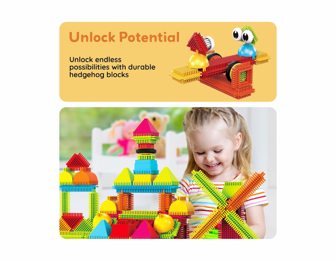 PicassoTiles – 112 Piezas Hedgehog Interlocking 3D Blocks