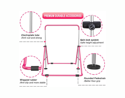 Children's gymnastics bars with adjustable height