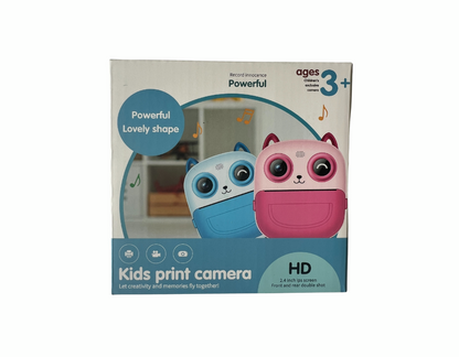 Camara impresora térmica imprime al instante. Tiene juegos, cámara de selfie fondos y más