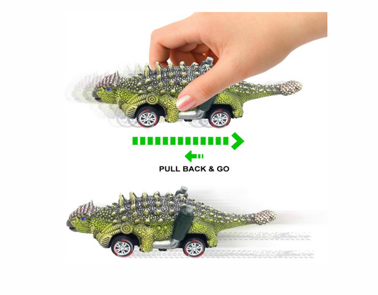 Juguete Dinosaurios Coches Remolques Paquete De 6