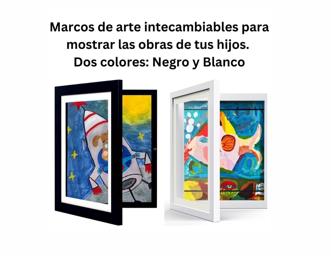 Marcos A4 BLANCOS de Arte Cambiables para Niños