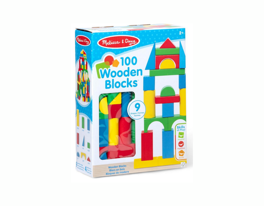 Melissa & Doug – Set de Bloques de Madera 100 Piezas 🪵