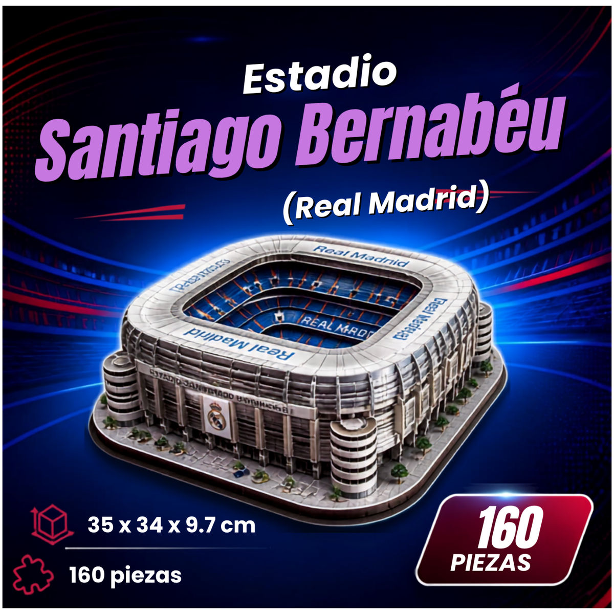 Santiago Bernabéu Stadium Jigsaw Puzzle – Real Madrid (160 Pieces)