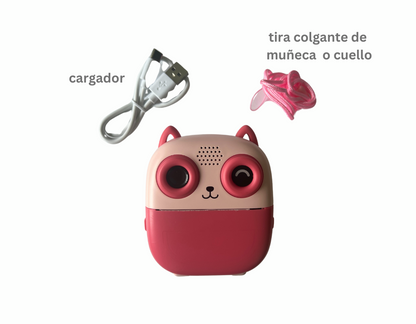 Camara impresora buho rosado