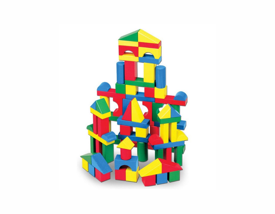Melissa & Doug – Set de Bloques de Madera 100 Piezas 🪵