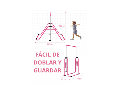 Children's gymnastics bars with adjustable height