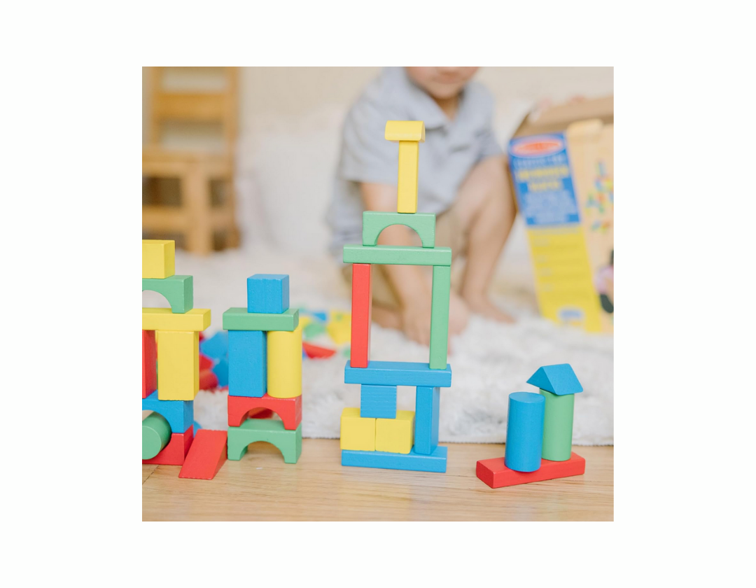 Melissa & Doug – Set de Bloques de Madera 100 Piezas 🪵