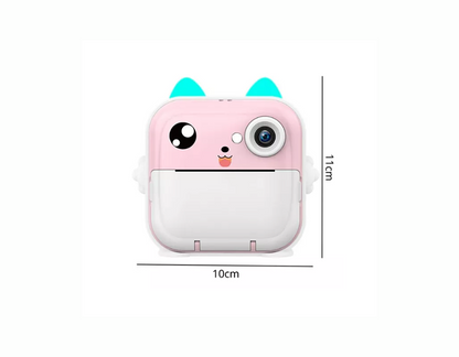 Camara impresora térmica imprime al instante. Tiene juegos, cámara de selfie fondos y más