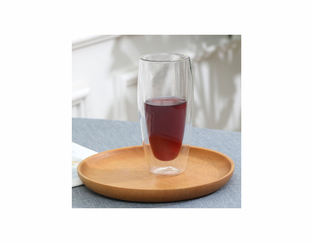 Vasos o tazas de vidrio doble pared 240ml (set de 4 y 6)