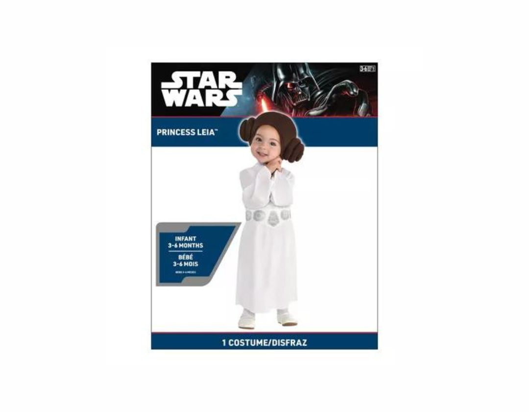 Disfraz Princess Leia Star Wars, Para Niñas de 1 a 2 años