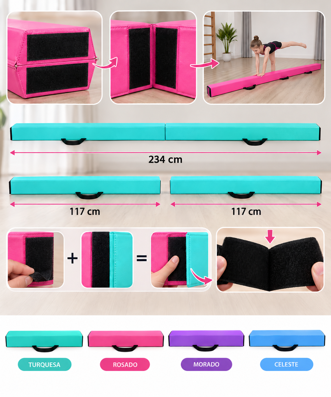 Viga de Equilibrio Plegable 235 cm