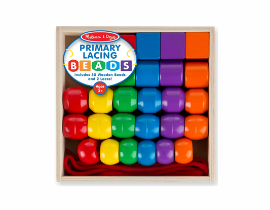 Set de cuentas Melissa & Doug, con 30 cuentas y 2 cordones