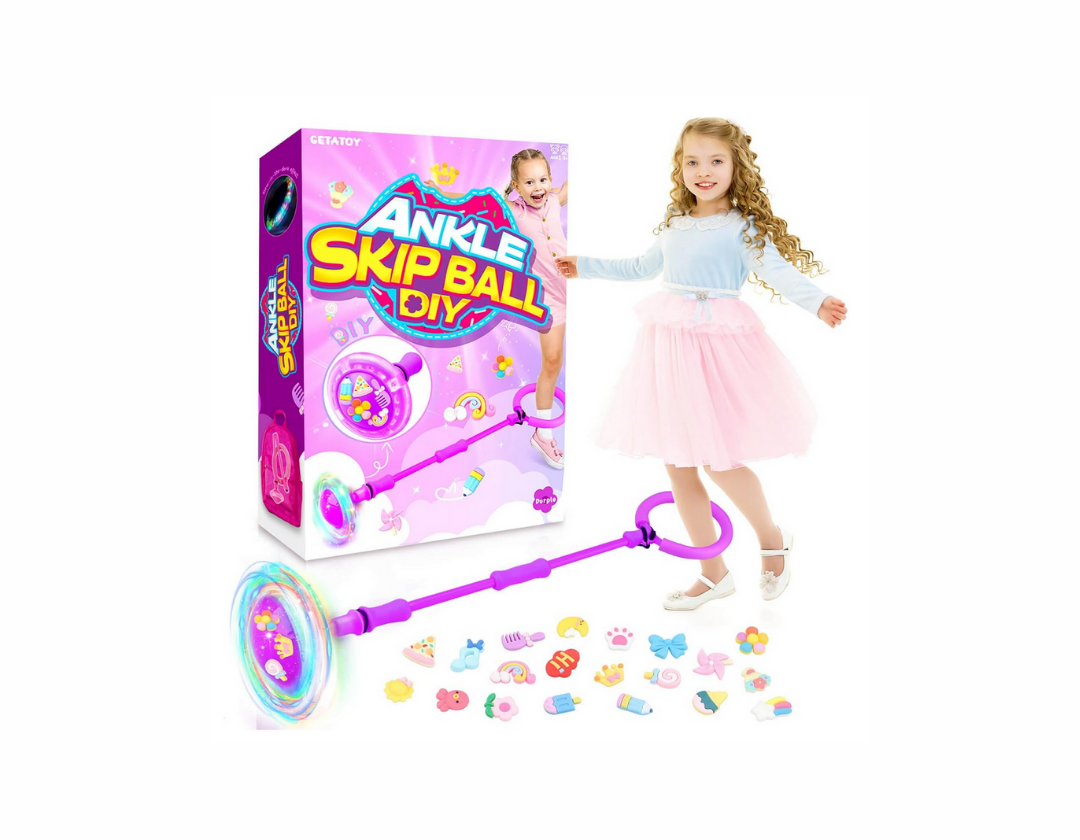 Skip Ball o Pata Pata. Juguete de Tobillo LED – Con Charms