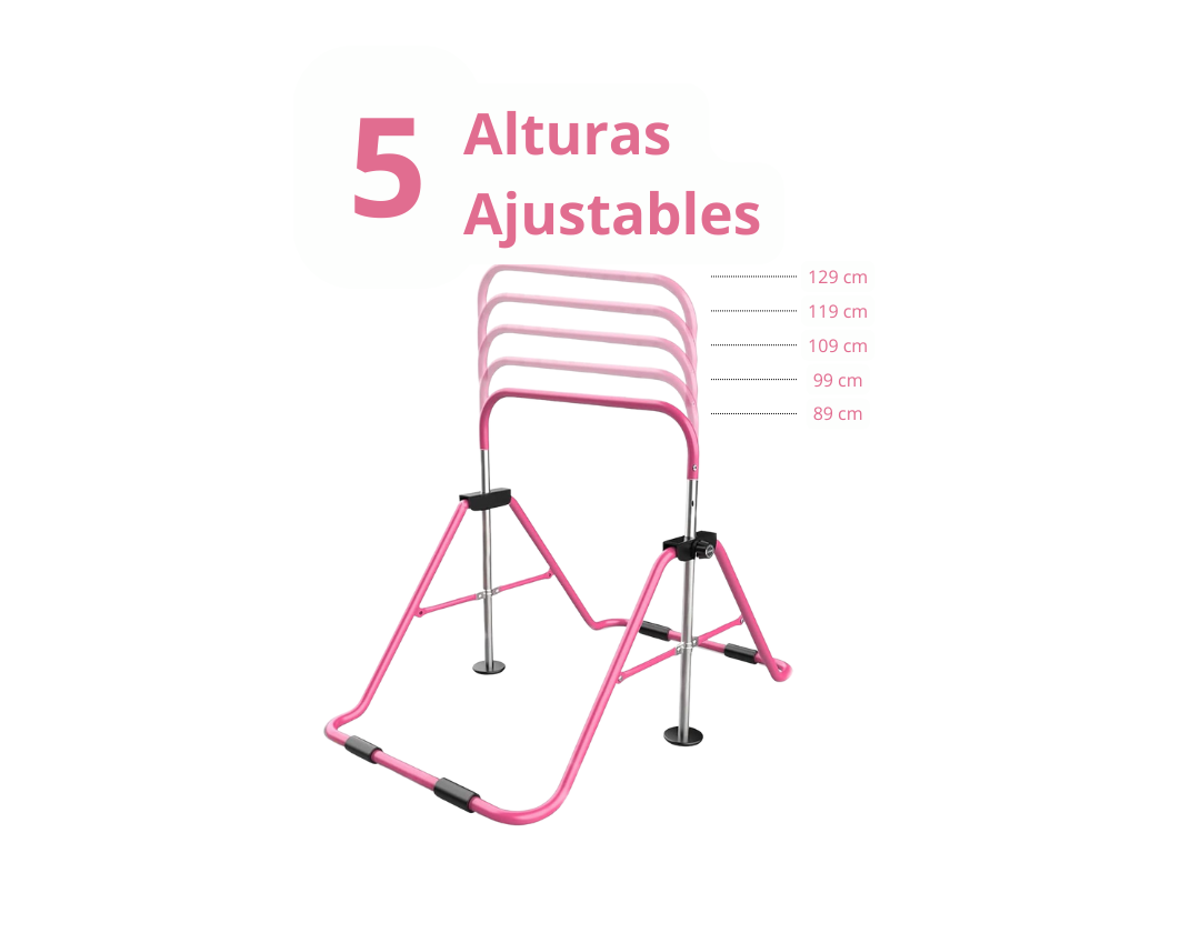 Barras de gimnasia para niños con altura ajustable