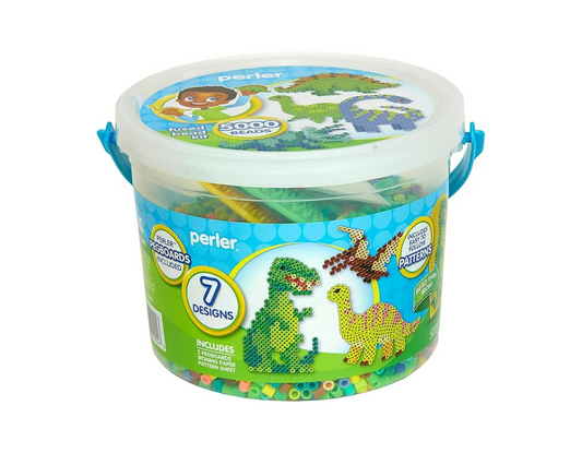 Set en Balde de Mullos para Planchar: Crea Dinosaurios con 5004 Piezas