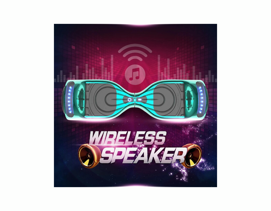 Hoverboard con Altavoz Bluetooth con Luz led de HOVERSTAR- Turquesa, Rosado, Azul Cromado