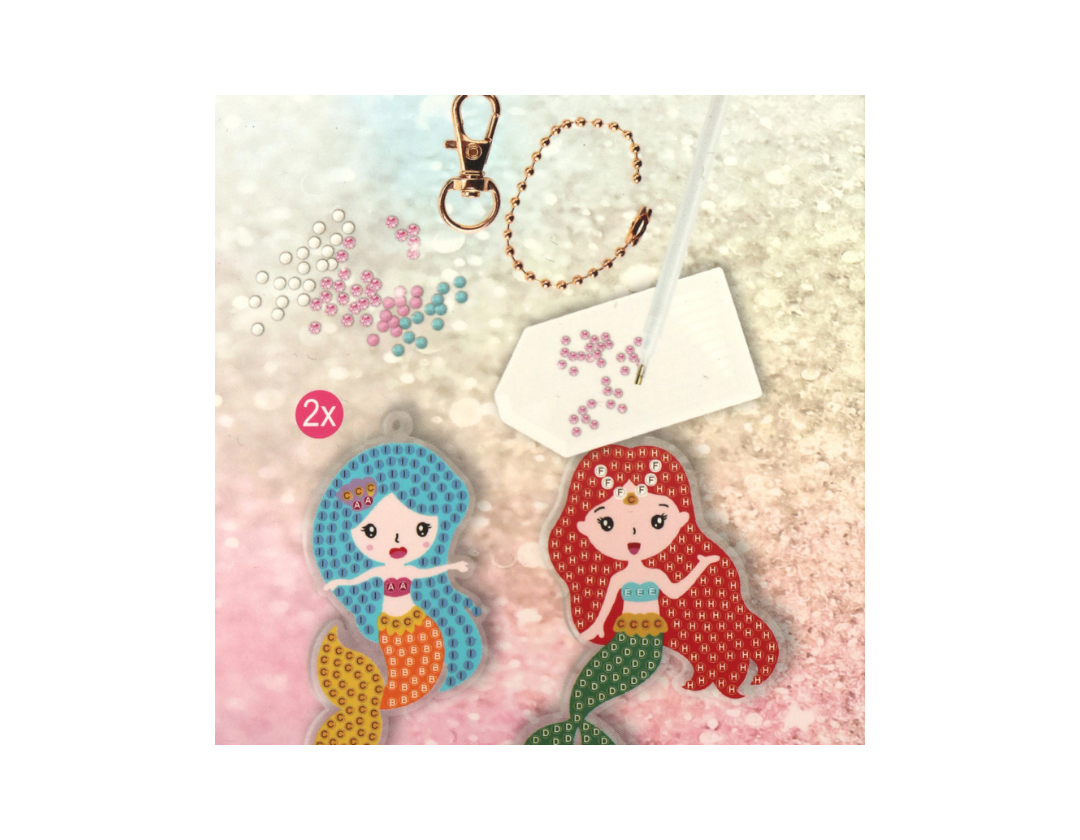 Pintura con diamantes llaveros para niñas