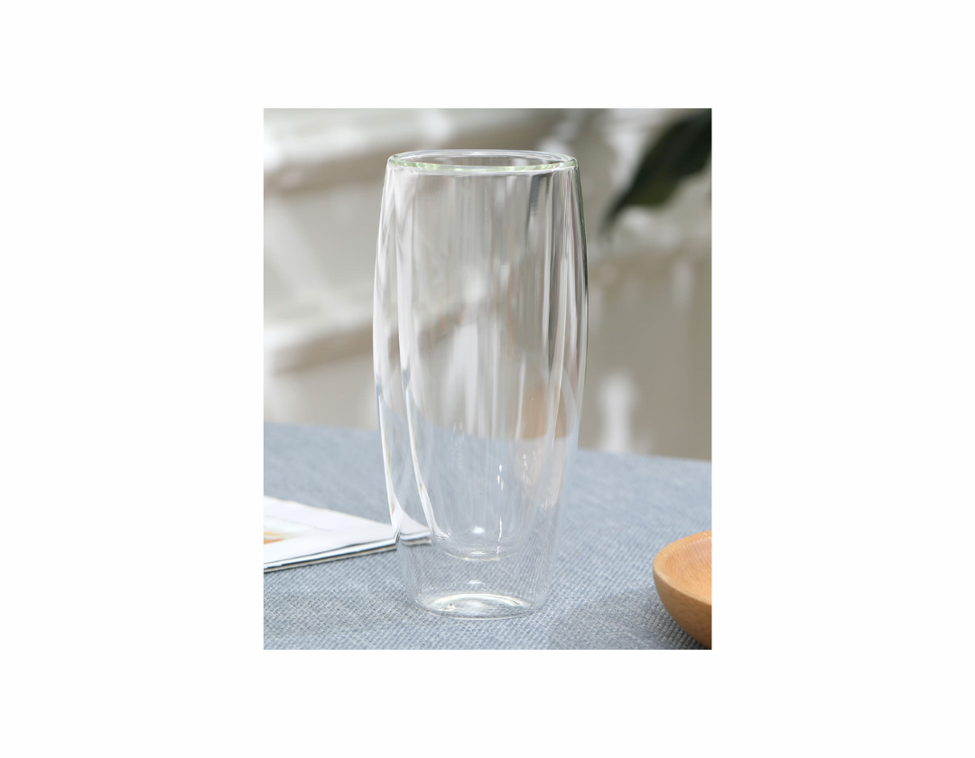 Vasos o tazas de vidrio doble pared 240ml (set de 4 y 6)